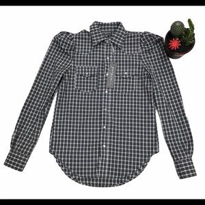 GREYSN Checker Button Shirt